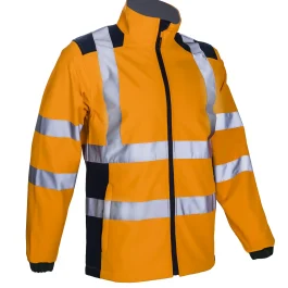 VESTE SOFTSHELL HAUTE VISIBILITE KANPA ORANGE/MARINE TM – COVERGUARD PROTECTION HYGIENE ET SECURITE – COVERGUARD – 5KPA17000M