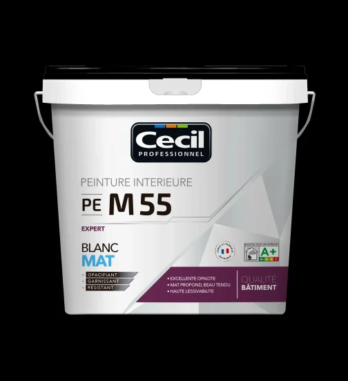 PEINTURE PROFESSIONNELLE M55 BLANC MAT 10L - V33 - CECIL PRODUIT DE TRAITEMENT ET MAINTENANCE - V33 - CECIL - 118258