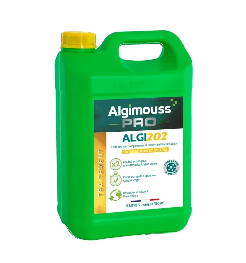 TRAITEMENT ET IMPERMEABILISANT CONCENTRE ALGI 202 5L - ALGIMOUSS PRODUIT DE TRAITEMENT ET MAINTENANCE - ALGIMOUSS - 058001