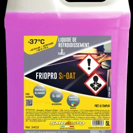 LIQUIDE DE REFROIDISSEMENT -37°C FIOPRO SI-OAT SMB 5L – SMB AUTO PRODUIT DE TRAITEMENT ET MAINTENANCE (vendu par 4) – SMB AUTO – 3403 (vendu par 4)