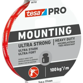 RUBAN DOUBLE FACE MOUNTING ULTRA STRONG 66792 BLANC 5 M X 19 MM – TESA FIXATION ASSEMBLAGE (vendu par 10) – TESA – 66792-00001-00 (vendu par 10)