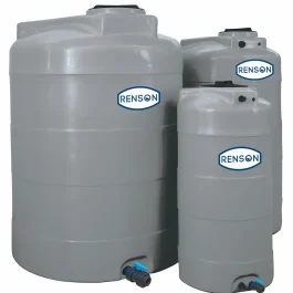 CUVE STOCKAGE VERTICALE GRISE EN PE 5000L PRE EQUIPEE – RENSON – 818309