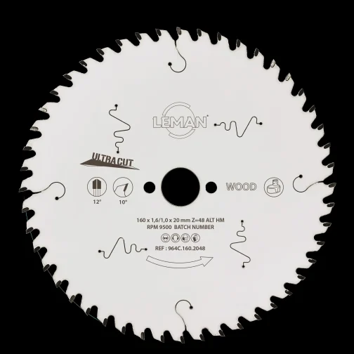 LAME CIRCULAIRE HM FINE BOIS MASSIF D305X30X2,2 60Z ALT POS BOIS - LEMAN - 964C.305.3060