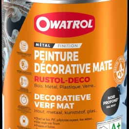 RUSTOL DECO NOIR MAT RAL 9005 (0.75L) – OWATROL PRODUIT DE TRAITEMENT ET MAINTENANCE – OWATROL – 1628AA/NL