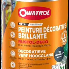 RUSTOL DECO GRIS ANTHRACITE BRILLANT RAL 7016 (0.75L) – OWATROL PRODUIT DE TRAITEMENT ET MAINTENANCE – OWATROL – 1396AA/NL