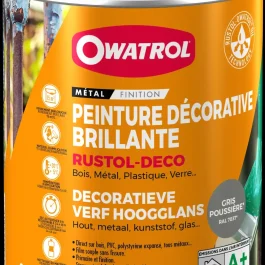 RUSTOL DECO GRIS POUSSIERE BRILLANT RAL 7037 (0.75L) – OWATROL PRODUIT DE TRAITEMENT ET MAINTENANCE – OWATROL – 1378AA/NL