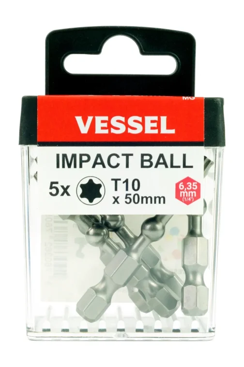 EMBOUT DE VISSAGE IMPACT BALL 50MM T10 (BOITE DE 5) - VESSEL - 11323C5