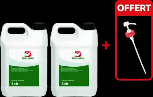 LOT DE 2 CREMES LAVANTE SOFT 5L + 1 POMPE OFFERTE - DREUMEX PROTECTION HYGIENE ET SECURITE (vendu par 2) - DREUMEX - 90000001 (vendu par 2)