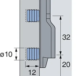 EMBASE LINEAIRE A ENFONCER DIST. 3 MM – HETTICH – 9 117 388