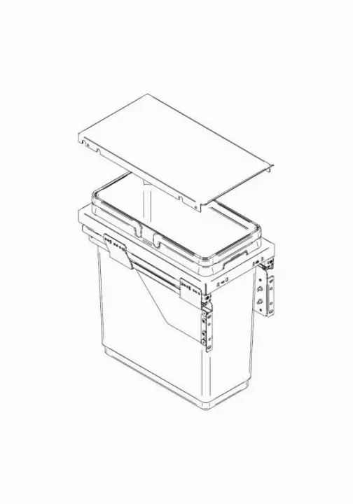 POUBELLE SUSPENDUE MBLE 300 1 SEAU 36L - VIBO QUINCAILLERIE D'AMEUBLEMENT ET D'AGENCEMENT - VIBO - 8018359252645