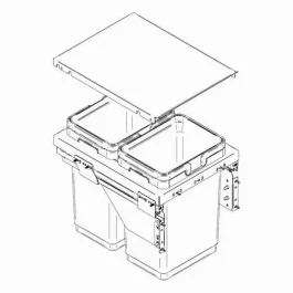 POUBELLE SUSPENDUE MBLE 400 2 SEAUX 20+20L – VIBO QUINCAILLERIE D’AMEUBLEMENT ET D’AGENCEMENT – VIBO – 8018359252577