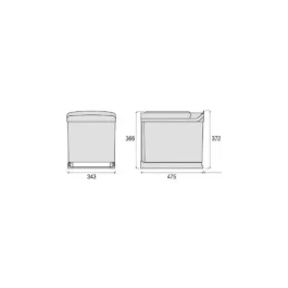 POUBELLE COULISSANTE 31L 3 SEAUX – GOLLINUCCI QUINCAILLERIE D’AMEUBLEMENT ET D’AGENCEMENT – GOLLINUCCI – 6517GC1PZ