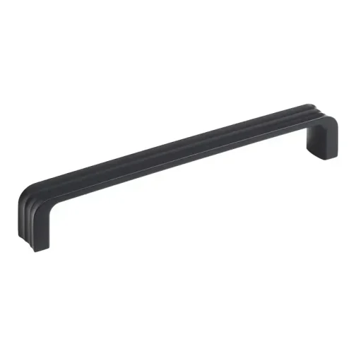 POIGNEE METAL STRIEE EA 160 MM NOIR MAT LAQUE - METAKOR QUINCAILLERIE D'AMEUBLEMENT ET D'AGENCEMENT - METAKOR - FA2515272127113