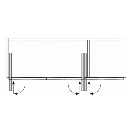 FERRURE CONCEPTA 40 1851 -2500MM POUR PORTE BOIS - HAWA - 27650