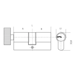 CYL F6S 70 35X35B BOUTON NICK VARIE 5 CLES – IFAM – 4420B