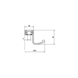 POIGNEE TIRAGE INTERNE BANDEAU VENTOUSE BL9010 – GROOM QUINCAILLERIE DE BATIMENT – GROOM – GRS398007