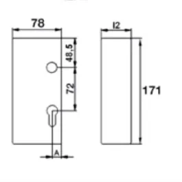 BOITIER DE SERRURE ACIER POUR PROFIL DE 40MM – TORBEL INDUSTRIE – A27040 (vendu par 6)