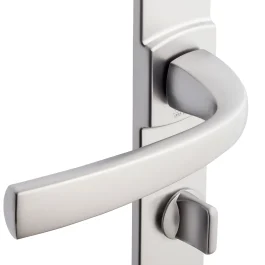 ENSEMBLE MUZE SUR PLAQUE ENTRAXE 165 MM CHROME VELOURS CONDA – VACHETTE – ASSA ABLOY AUBE ANJOU S.A. – 0865155