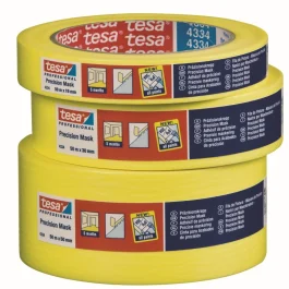 ADHESIF DE MASQUAGE DE PRECISION 4334 50 M X 25 MM JAUNE – TESA – 04334-00001-02 (vendu par 6)