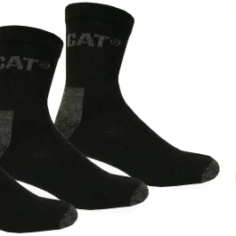 CHAUSSETTE QUARTERSOCKS NOIR  LOT 3 PAIRES T41-45 – CATERPILLAR – BOXC323.11.4145