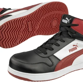 CHAUSSURE FRONTCOURT BLK/WHT/RED MID S3L ESD FO HRO SR 38 – PUMA SAFETY – 630050/38