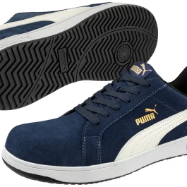 CHAUSSURE ICONIC SUEDE NAVY LOW S1PL ESD FO HRO SR 39 – PUMA SAFETY – 640020/39