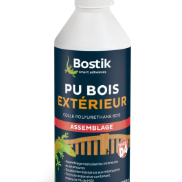 COLLE A BOIS PU BOIS EXTERIEUR BIBERON 500G – BOSTIK – 30610777 (vendu par 12)