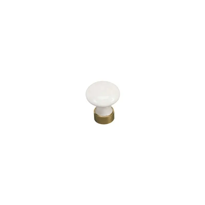 BOUTON PORCELAINE UNI   BLANC D.30 BAGUE OR – FOSUN – V5260 11 100