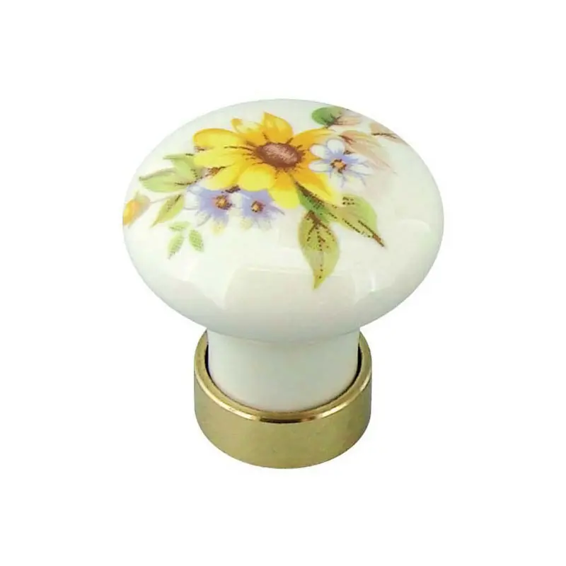 BOUTON PORCELAINE D.30 FLEUR JAUNE – TCASYSTEM – FA5744749114606