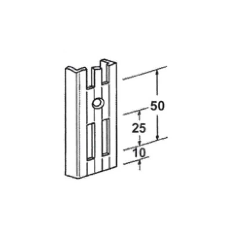 CREMAILLERE DOUBLE PERFO LG.1500 BLANC PAS 50 – ELEMENT SYSTEM – 10001-00055