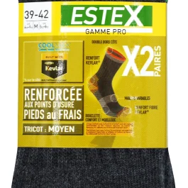 CHAUSSETTE TREK COOLMAX T39-42 LOT DE 2 PAIRES – ESTEX – 212598242 (vendu par 3)