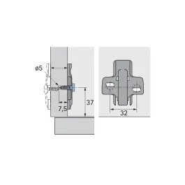 EMBASE CRUCIFORME A VISS ER D=1,5 MM – HETTICH – 9 071 586