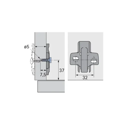 EMBASE CRUCIFORME A VISS ER D=3 MM - HETTICH - 9 071 587 – Image 2