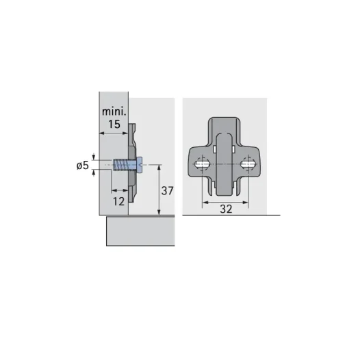 EMBASE CRUCIFORME A VISS ER - HETTICH - 9 071 625 – Image 3