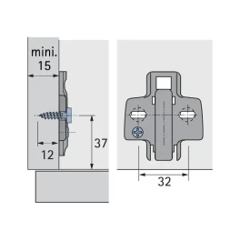 PLAQUE DE MONTAGE 8099 D 1,5 HV.EXZ HETT – HETTICH – 9 071 671