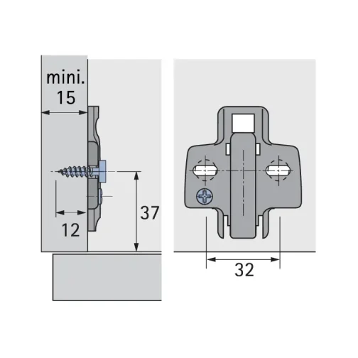 EMBASE CRUCIFORME A VISS ER - HETTICH - 9 071 672 – Image 2