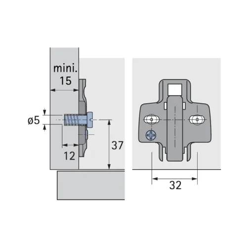 PLAQUE 8099C HL37 D0 NOIR (UE200) - HETTICH - 9 308 021 – Image 3