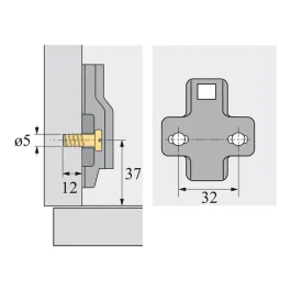 EMBASE CRUCIFORME A VISSER 9000 – HETTICH – 0 079 374