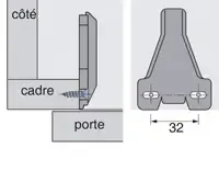 PLAQ FRONT 9000 D0 RH – HETTICH – 0 079 382