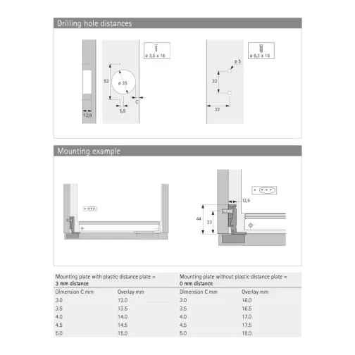 CHARNIERE SPECIALE ET 582-T22 - HETTICH - 0 072 134 – Image 3