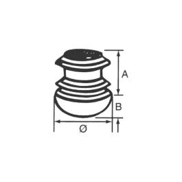 EMBOUT ROND RENTRANT D.1 8 NOIR – ITAR – GL/18 NOIR (vendu par 10)