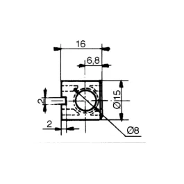 ECROU CYL ZAMACK BRUT 15X16 M8/125 – ITAR – FA2811423111197