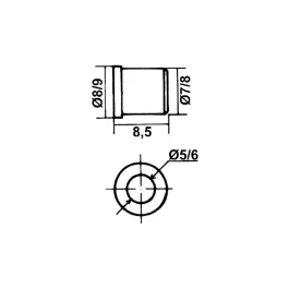 DOUILLE CRANTEE D.6 LAITON NICKELE – ITAR – 9012AS12 (vendu par 10)