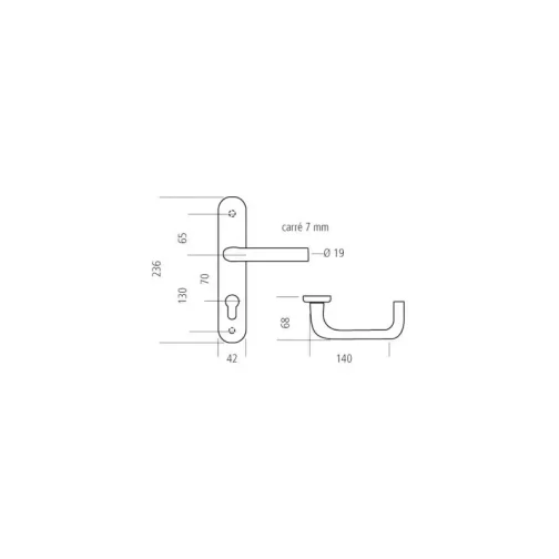 ENSEMBLE BEEBOP INOX SUR PLAQUES CLE L - GENERIQUE - SE4003-02 – Image 3